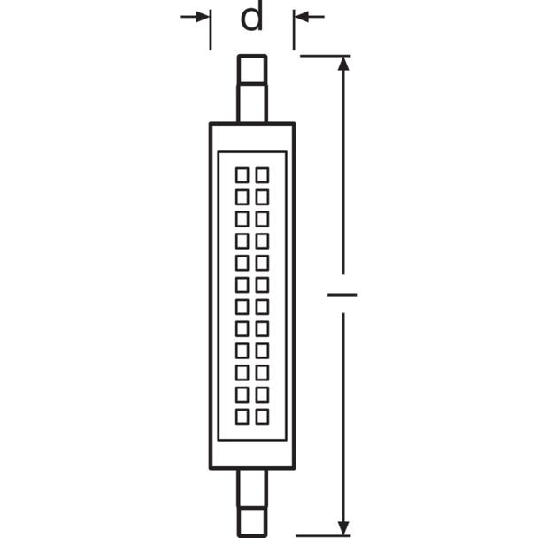Lampa LED LINE 118 CL 100 non-dim 11W 827 R7S