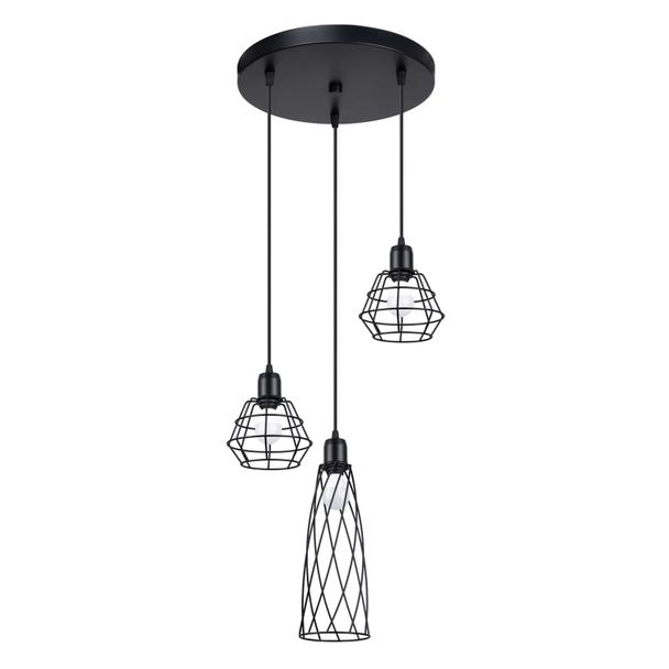 Sollux Lampa wisząca SUBA 3P czarna SL.1166