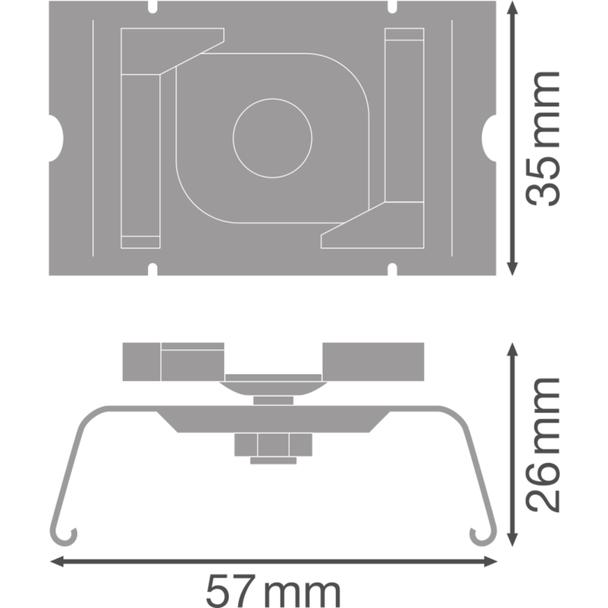 Oprawa TRUSYS FLEX GRID CEILING CLIP