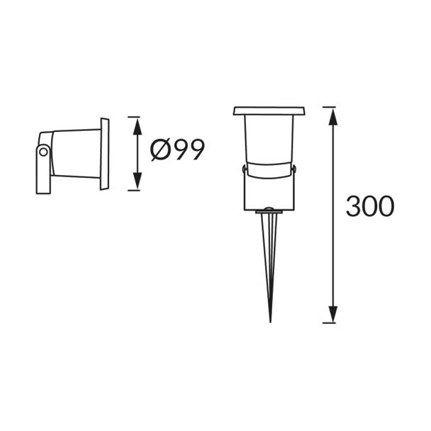 Oprawa ogrodowa TRAF GU10 C 04587 IDEUS