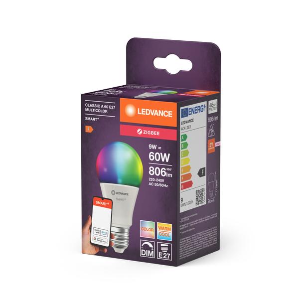 Lampa LED SMART+ ZB CL A Frosted RGBW 60 yes 9W/ E27