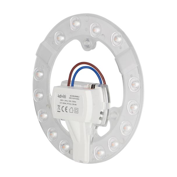 AVIS II panel świetlny, LED 12W 1200lm, 4000K, 3 neodymowe magnesy, O 137 AD-SW-6249L4 ORNO