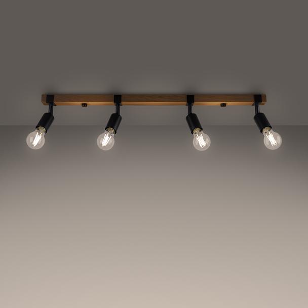 Sollux Plafon ZUCA 4 czarny SL.1298