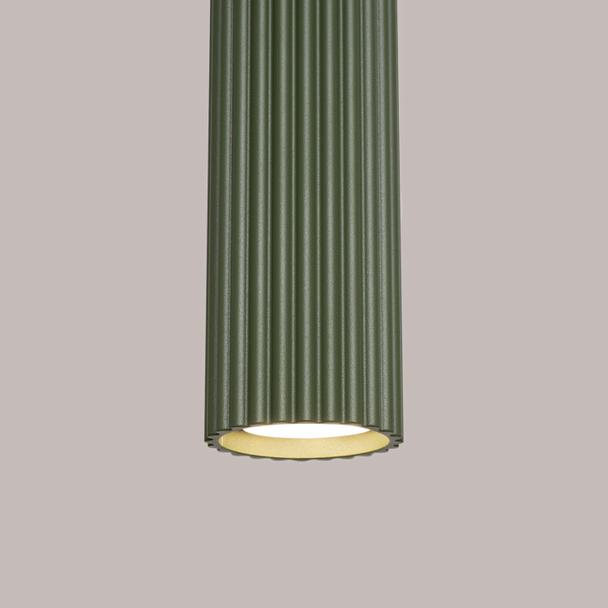 Sollux Lampa wisząca KARBON 1 zielony oliwkowy SL.1611