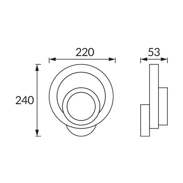Oprawa lampa dekoracyjna kinkiet LED 14 W ORBIT LED WHITE neutralna 04028 IDEUS