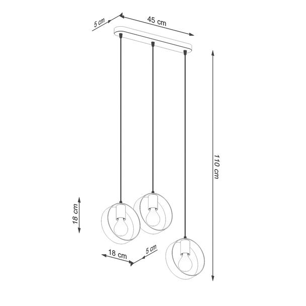 Sollux Lampa wisząca TITRAN 3 biała SL.1138