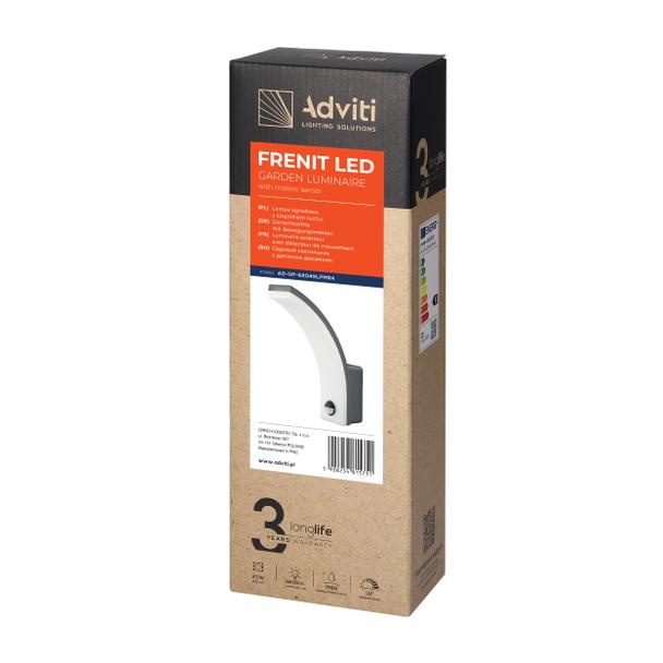 Oprawa ogrodowa LED z czujnikiem ruchu 20W 1800lm IP65 4000K funkcja przyciemnienia, sza AD-OP-6204GLPMR4 ORNO