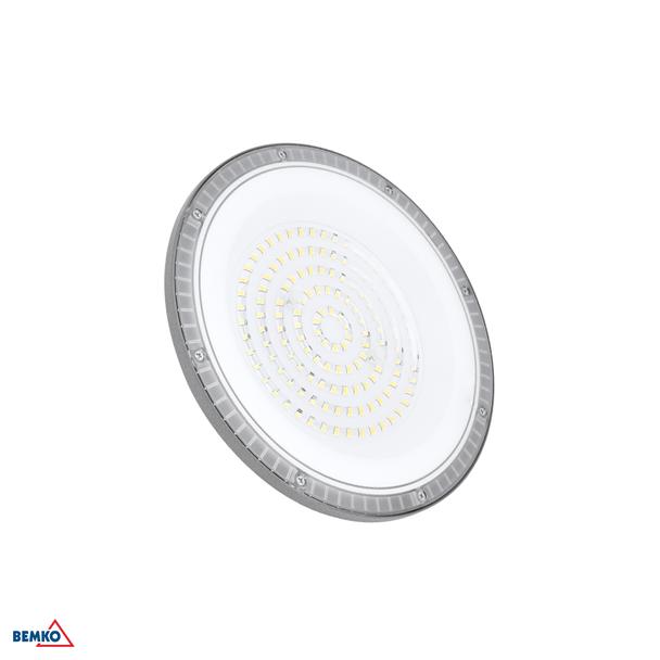 Lampa hermetyczna przemysłowa HIGHBAY LED GAMPER 100W neutralna biel 4000K 10000LM CRI80 IP65 90° SZARY C85-HBG-100W-840-090DG BEMKO