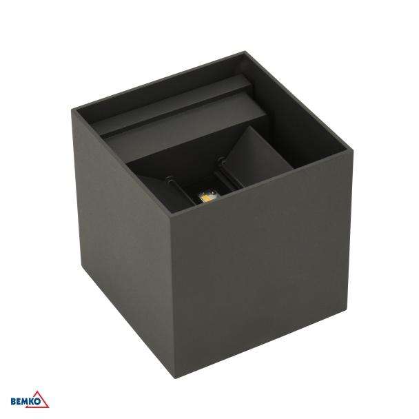 OPRAWA ELEWACYJNA VALIT 12W 4000K 1100LM IP65 100X100X100 KWADRATOWA GRAFIT C25-EL2-KS-205GR-4K BEMKO