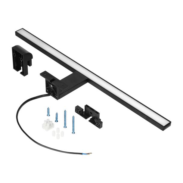NORTES LED 12W, lampa nad lustro, 900lm, 4000K, dł. 50 cm, aluminium, czarna AD-OM-6208L4/B ORNO