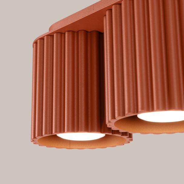 SOLLUX Plafon AURA 2 ochra czerwona GU10 ; SL.1800