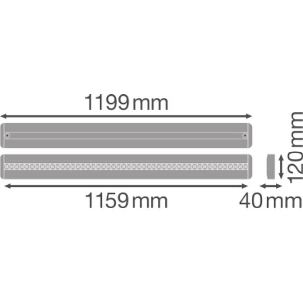 Oprawa liniowa z bezpośrednim i pośrednim rozsyłem światła LINEAR IndiviLED DIRECT 1200 34W/940