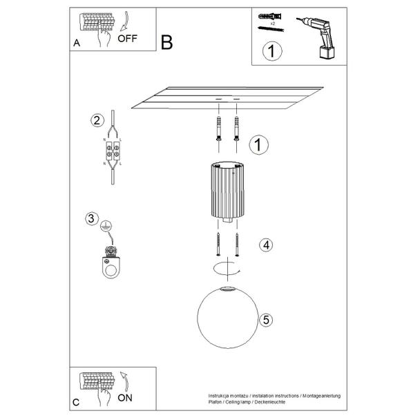 Plafon HALO zielony oliwkowy IP44