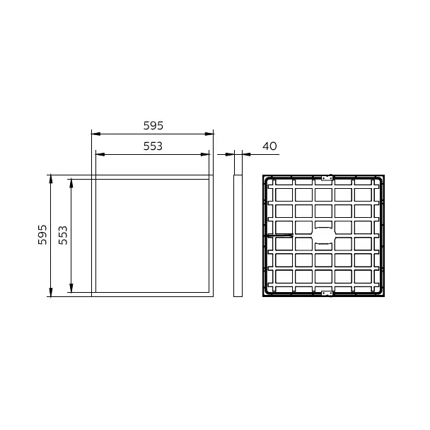 Panel LED natynkowy Ledinaire SM065C 41S/ 840 PSU W60L60 NOC 4PK / gw. IP20/40 9,11402E+11 PHILIPS