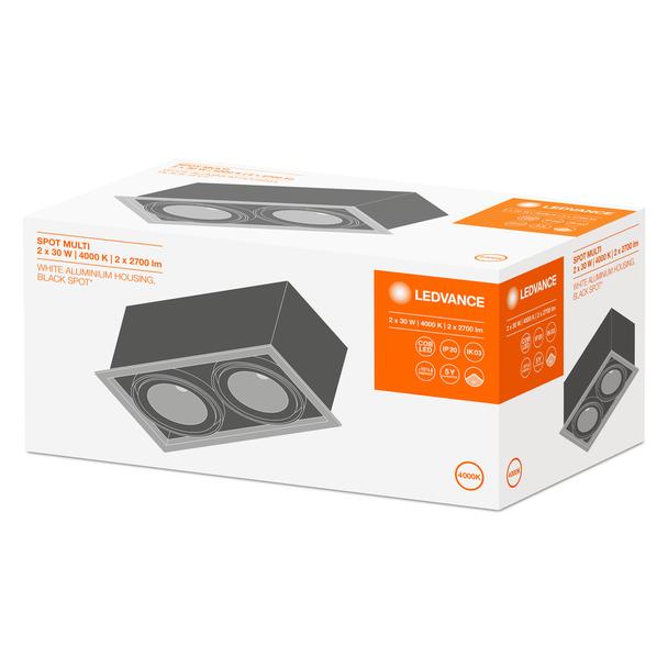 Oprawa SPOT MULTI 2x30W 4000K FL WT BK