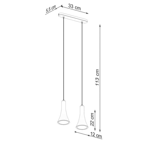 Sollux Lampa wisząca REA 2 beton SL.1224
