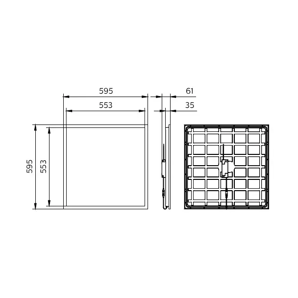 Panel LED Coreline RC132V G6 UGR19 38W 5000lm IP20/40 4000K barwa neutralna 50S/ 840 PSU W60L60 OC B 9,11402E+11 PHILIPS