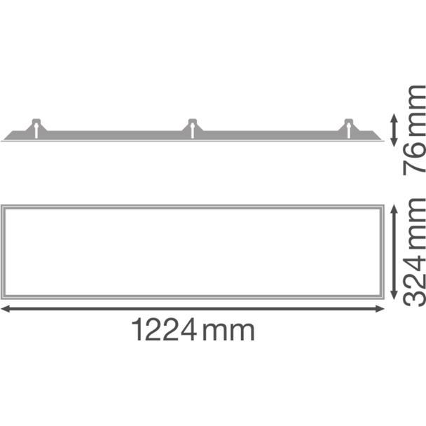 Ramka do montażu w zabudowie PANEL 1200X300 RECESSED MOUNT FRAME