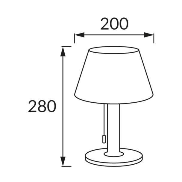 Lampka stołowa solarna LED PELAGIA 2W barwa neutralna 04731 04371 IDEUS