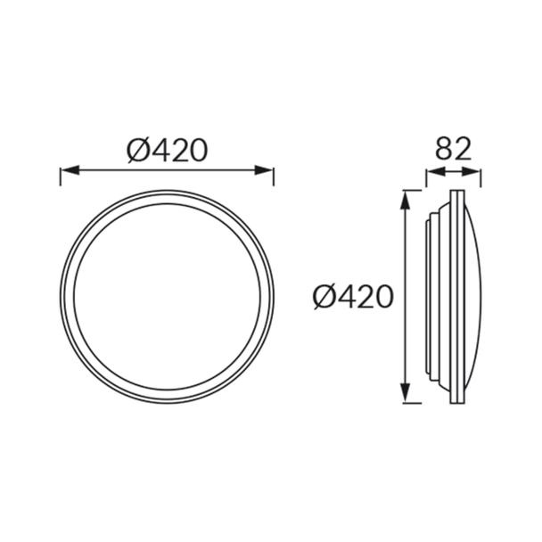 Plafoniera SMD LED FIESTA LED C 24W CCT 04570 IDEUS