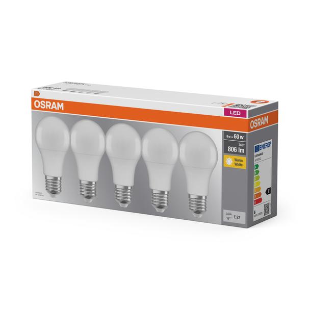 Lampa LED BASE Classic A60 8,5W/827 230V plastik E27 FS5 OSRAM