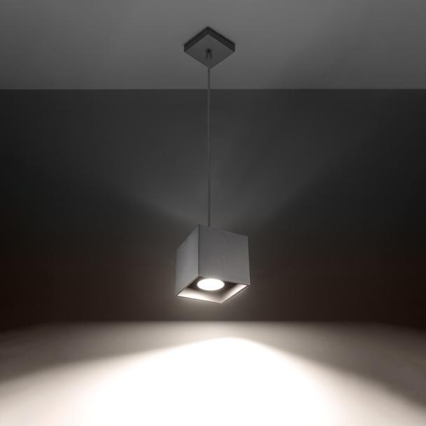 Sollux Lampa wisząca QUAD 1 szary SL.0061