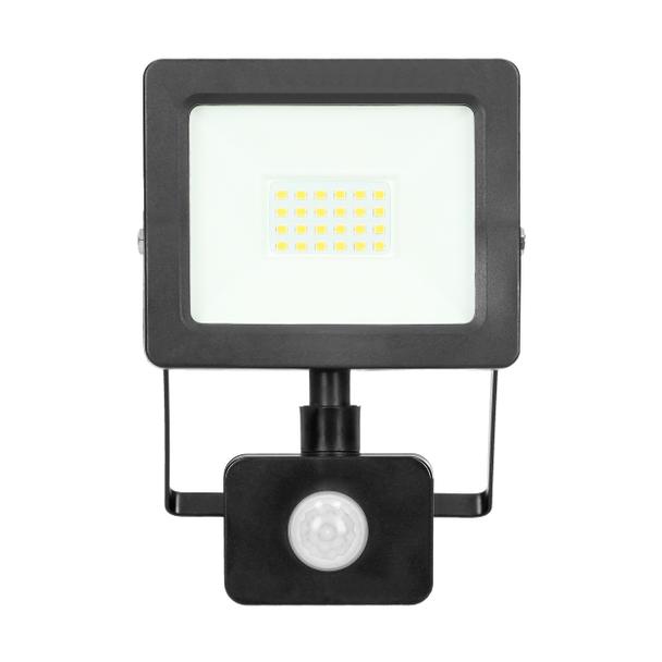 ALLED 20W Naświetlacz LED z PIR, 1600lm, IP44, 4000K, Alu+szkło FL/R-1 ORNO