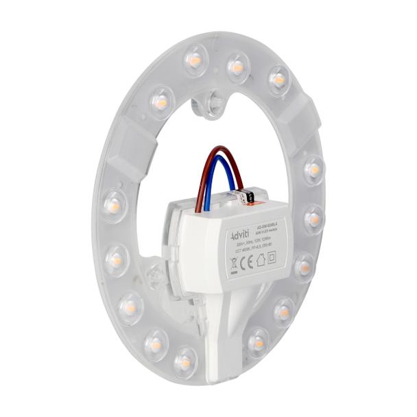 AVIS II panel świetlny, LED 12W 1200lm, 4000K, 3 neodymowe magnesy, O 137 AD-SW-6249L4 ORNO