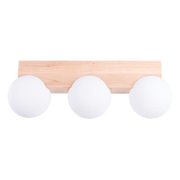 Sollux Plafon BULBO 3 naturalne drewno