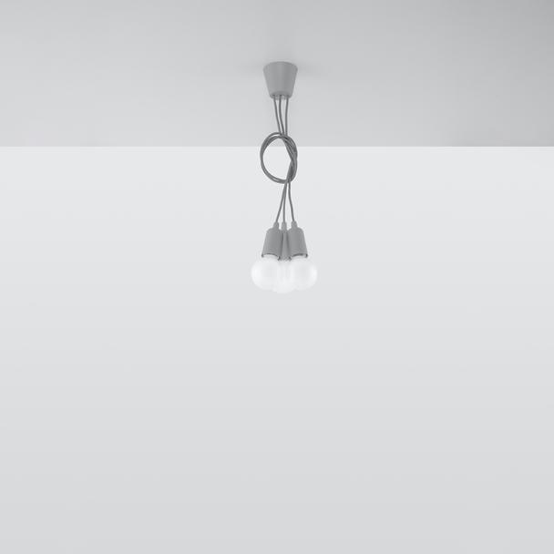 Sollux Lampa wisząca DIEGO 3 szara SL.0576
