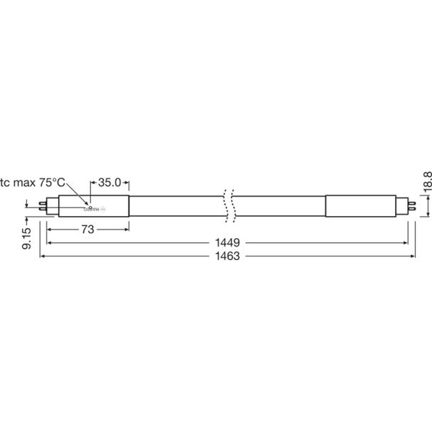 Tuby LED T5 HO 80 1449mm AC 37W 830