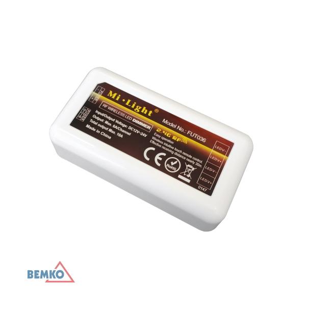 STEROWNIK LED 1-STREFOWY RF 2.4G DC 12~24V 10A MONO B44-RF-SR1-MN BEMKO