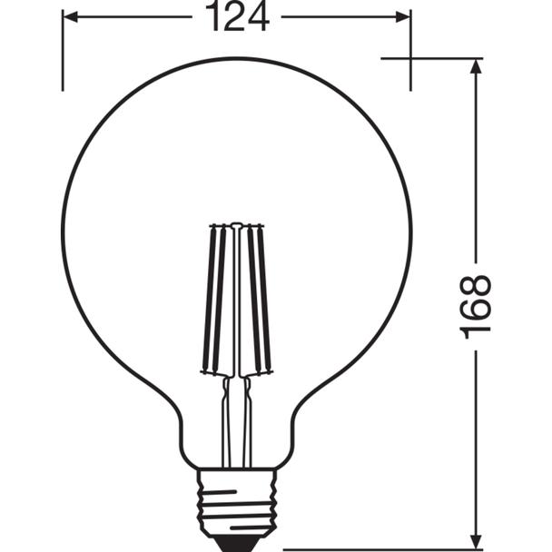 Lampa LED SMART+ Filament Globe Dimmable 60 5,5W E27