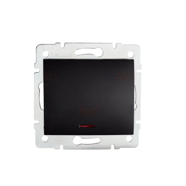 LOGI Łącznik jednobiegunowy LED 021110142 czarny mat 33622 KANLUX