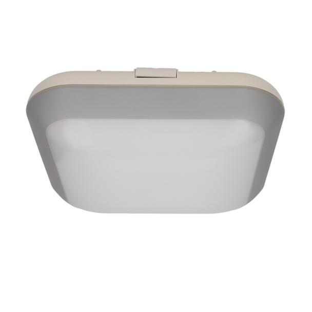 Plafon MONSUN LED 60 SMD2835, szary, IP66, klosz poliwęglan mleczny OR-PL-342GLPM4 ORNO