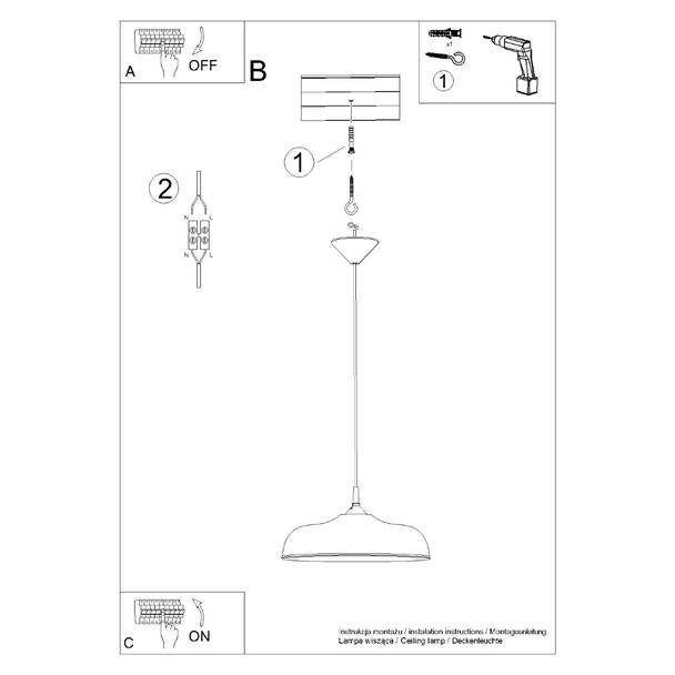 Lampa wisząca GINA biała