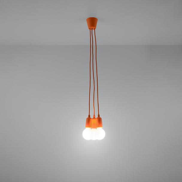 Sollux Lampa wisząca DIEGO 3 pomarańczowy SL.0585