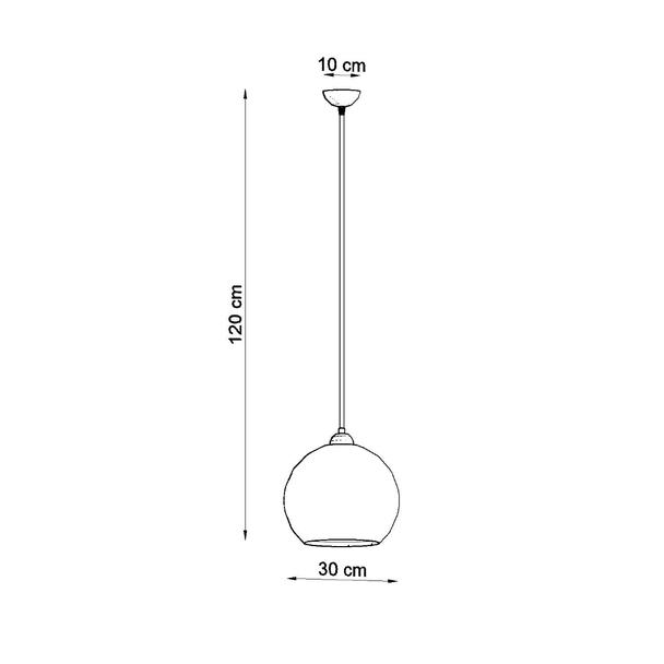 Sollux Lampa wisząca BALL żółta SL.0252