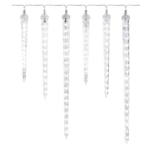 Lampki świąteczne 160 LED 6x sopel 25 do 40 cm 3,6 m zimna biel IP44 DCPC06 EMOS