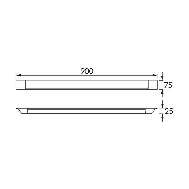 FLAT LED 30W 4000K (90 cm - długość) oświetleniowa oprawa liniowa 02915 IDEUS