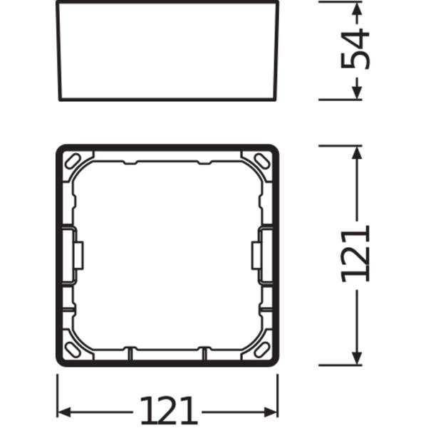 Ramka DOWNLIGHT SLIM FRAME SQUARE 105 WT