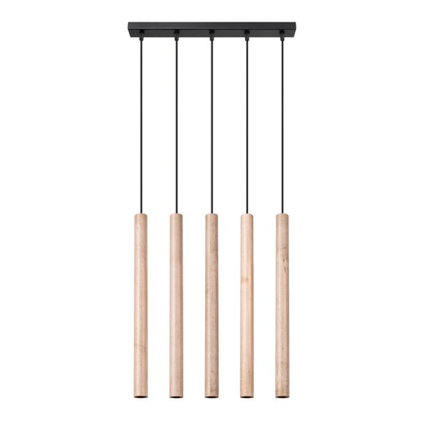 Sollux Lampa wisząca PASTELO 5L drewno SL.1269
