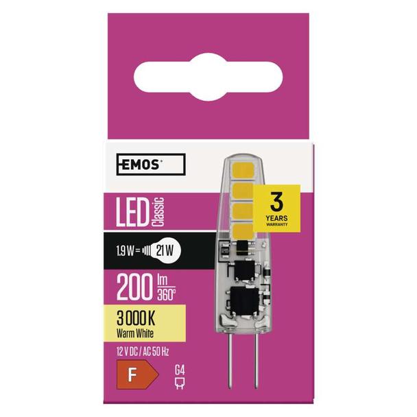 Żarówka LED 2W G4 210lm 3000K CLASSIC ZQ8620 EMOS
