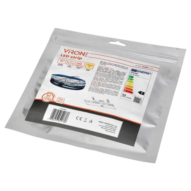 Taśma LED 12V 2835 60L/m 4,8W/m IP20 3000K 5m LD-9/5M/3 ORNO