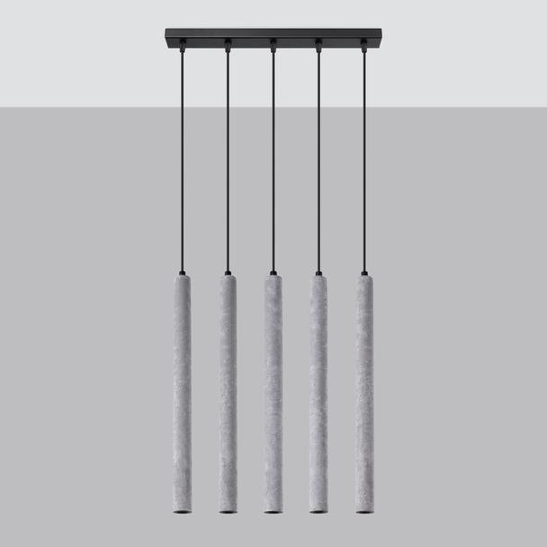 Sollux Lampa wisząca PASTELO 5L beton SL.1274