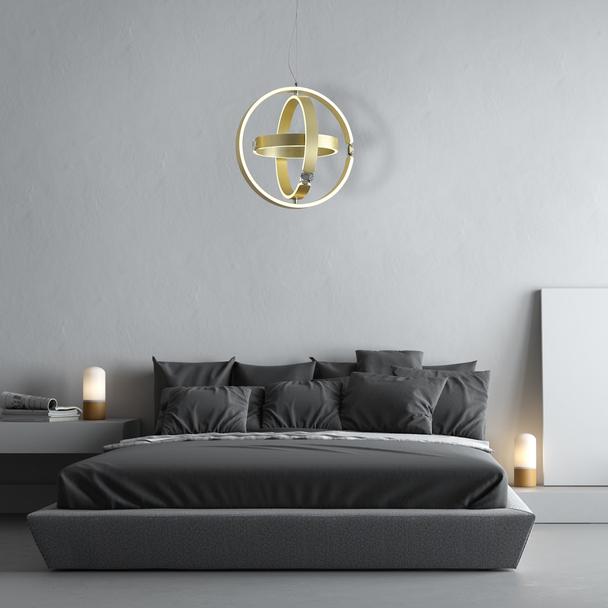 lampa wisząca LED Sirius 80W 4000lm 4000K złota ML6187 Milagro