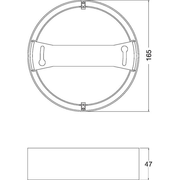 Ramka do oprawy DOWNLIGHT IP44 DN 165 WT