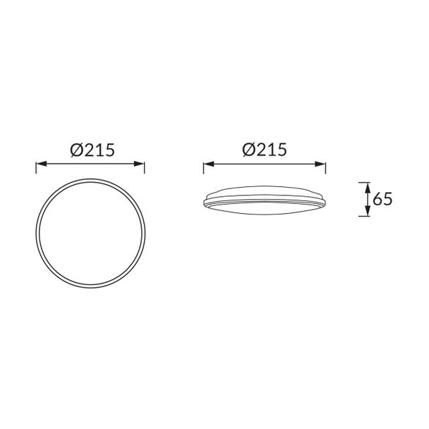 Ideus plafon zewnętrzny LED Planar 12W 1320lm 4000K srebrny O21,5cm IP54 03838 IDEUS
