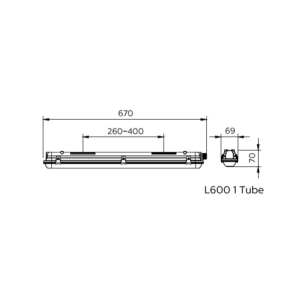 Oprawa hermetyczna Ledinaire WT050C 1 IP65 9,11402E+11 PHILIPS