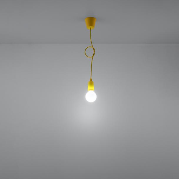 Sollux Lampa wisząca DIEGO 1 żółta SL.0578